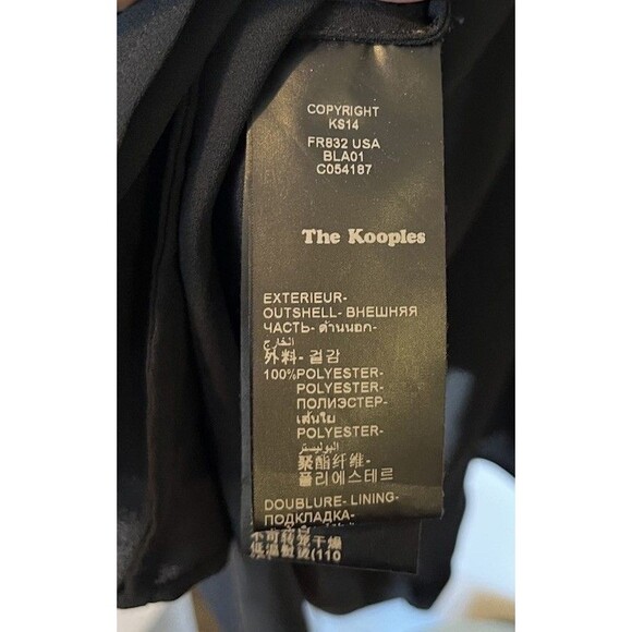 The Kooples Black Studded Leather Harness Mini Dress Size XS - Picture 7 of 10